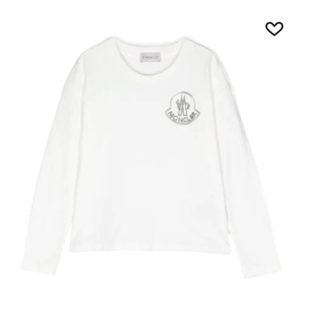Nwot Moncler White Tee Longsleeve